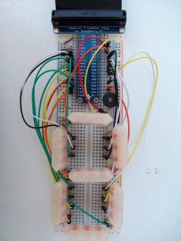 The wiring with the 3D printed segments