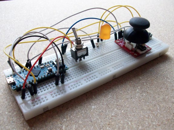 another view of arduino joystick circuit